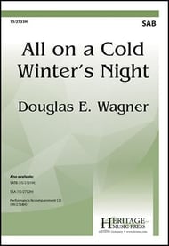 All on a Cold Winter's Night SAB choral sheet music cover Thumbnail